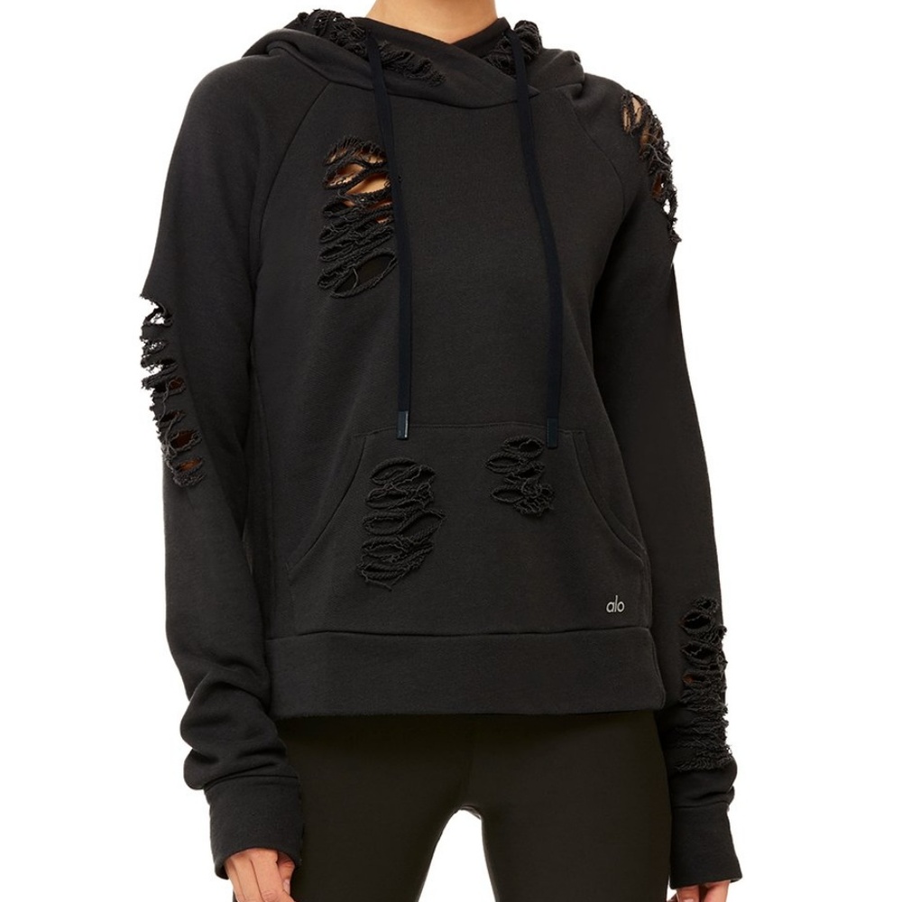 Alo Yoga Ripped Hoodie Small
